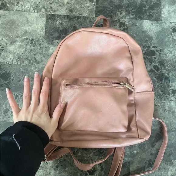 Salmon Coloured Mini Backpack - Picture 3 of 6